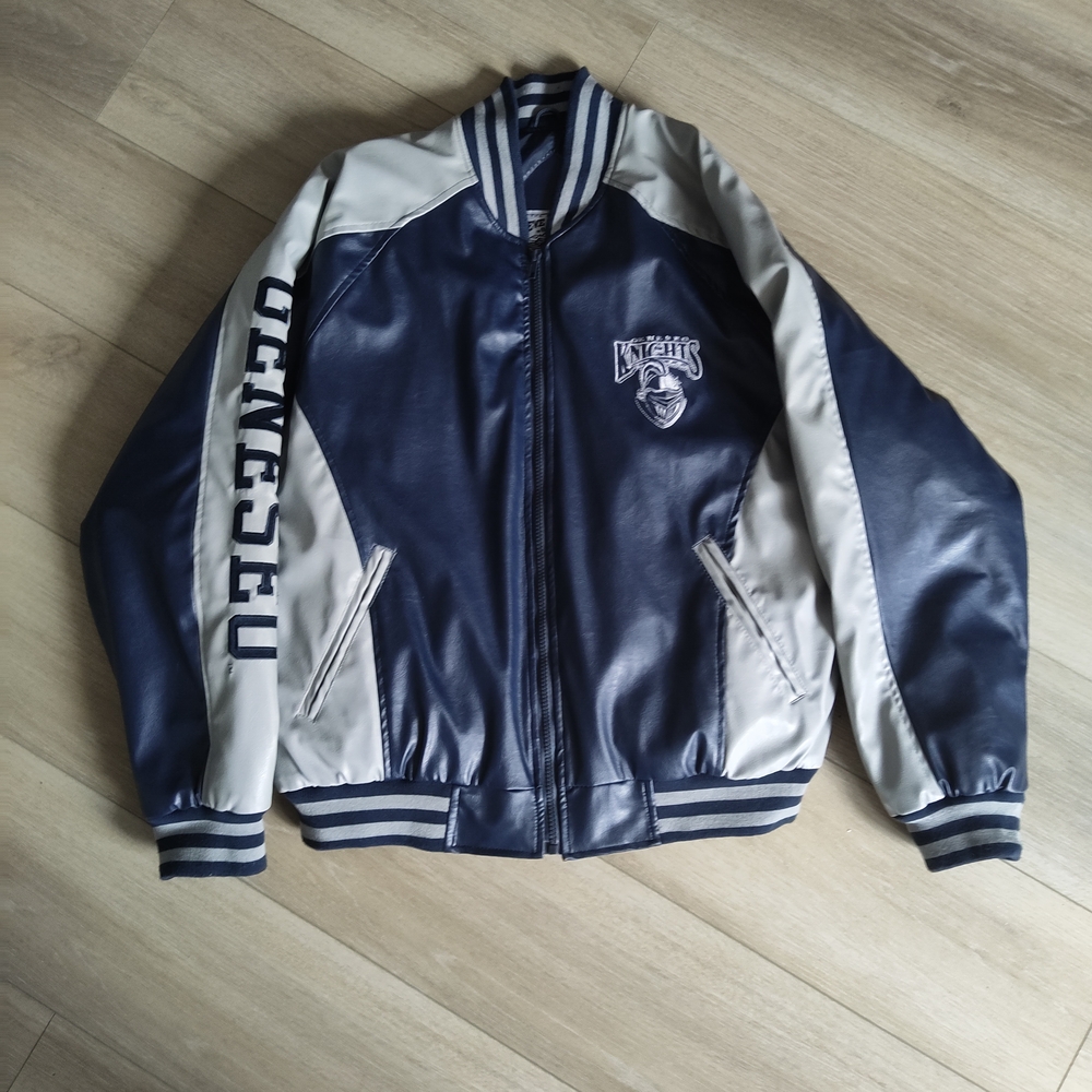 Blue and White Men's Jacket